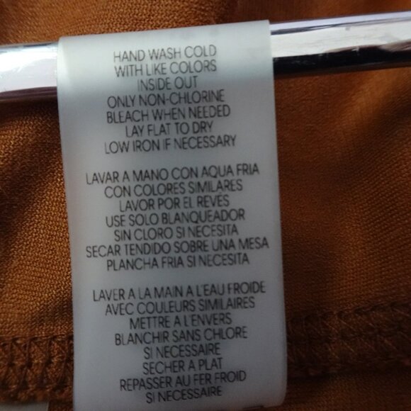 Calvin Klein Velour Pants Women's Size L Brown Pull On Elastic Waist Wide Leg - Picture 10 of 10